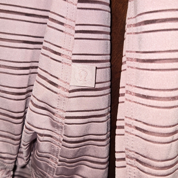 Lululemon Tie Your Practice Long Sleeve *Stripe Vintage Mauve - Picture 12 of 12